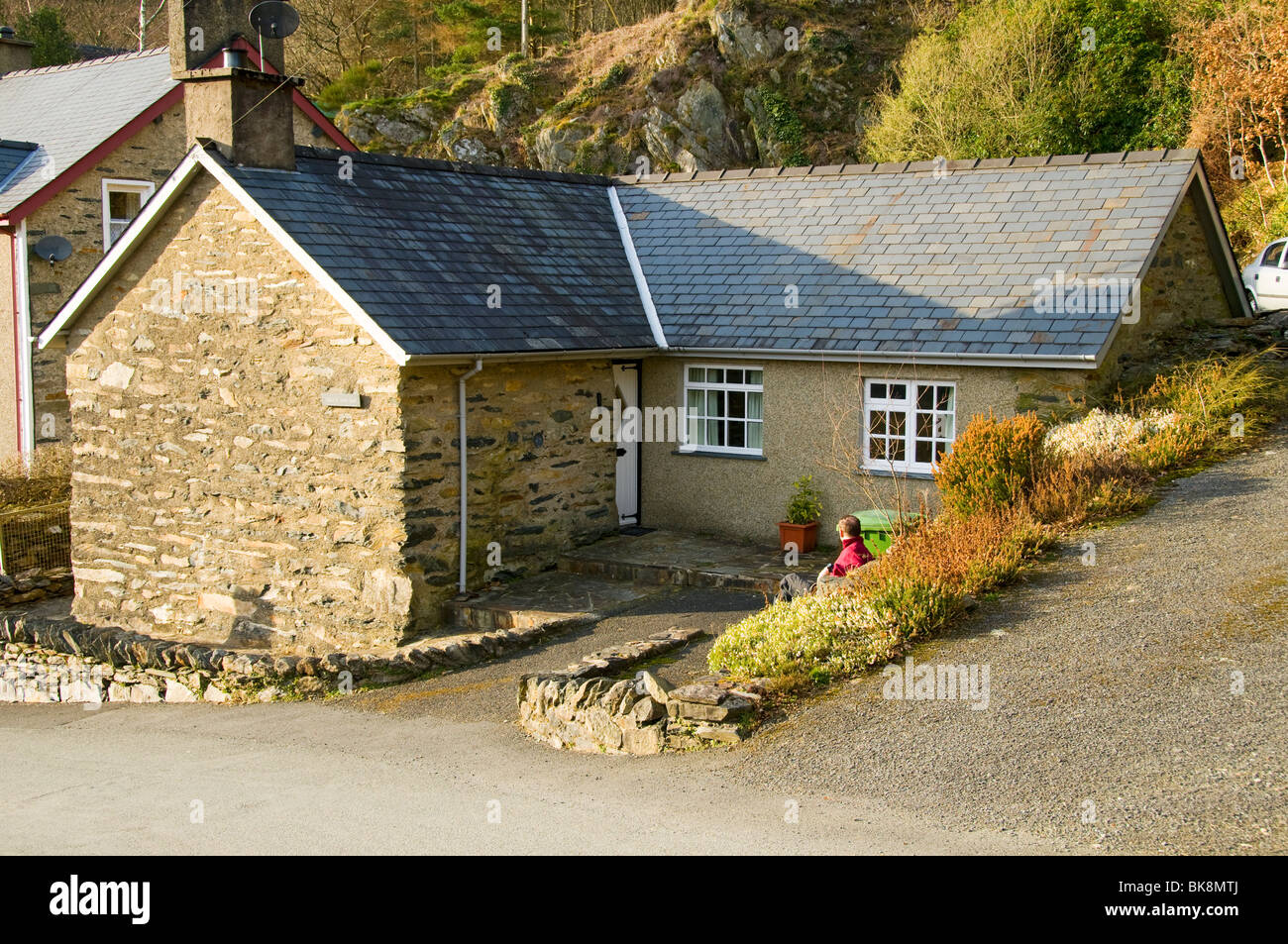 Holiday cottage at Nantmor, Snowdonia, North Wales, UK Stock Photo