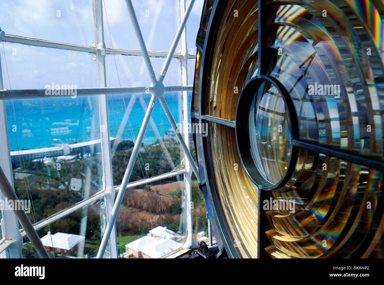 Gibbs Hill Lighthouse, c1846, 2nd cast iron lighthouse ever built, Bermuda Stock Photo