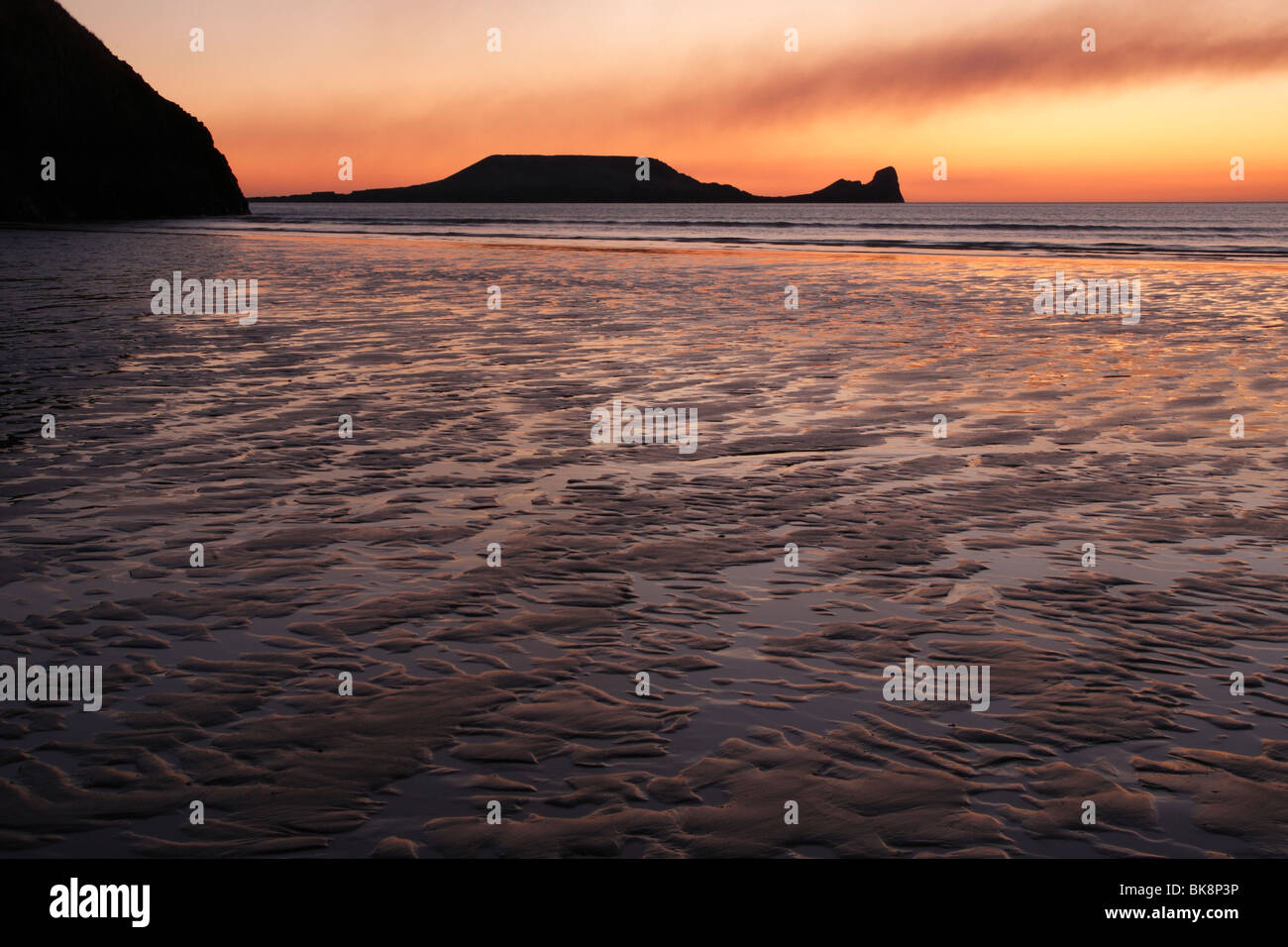 Worm's Head Rhossili, Gower, Wales, UK Stock Photo