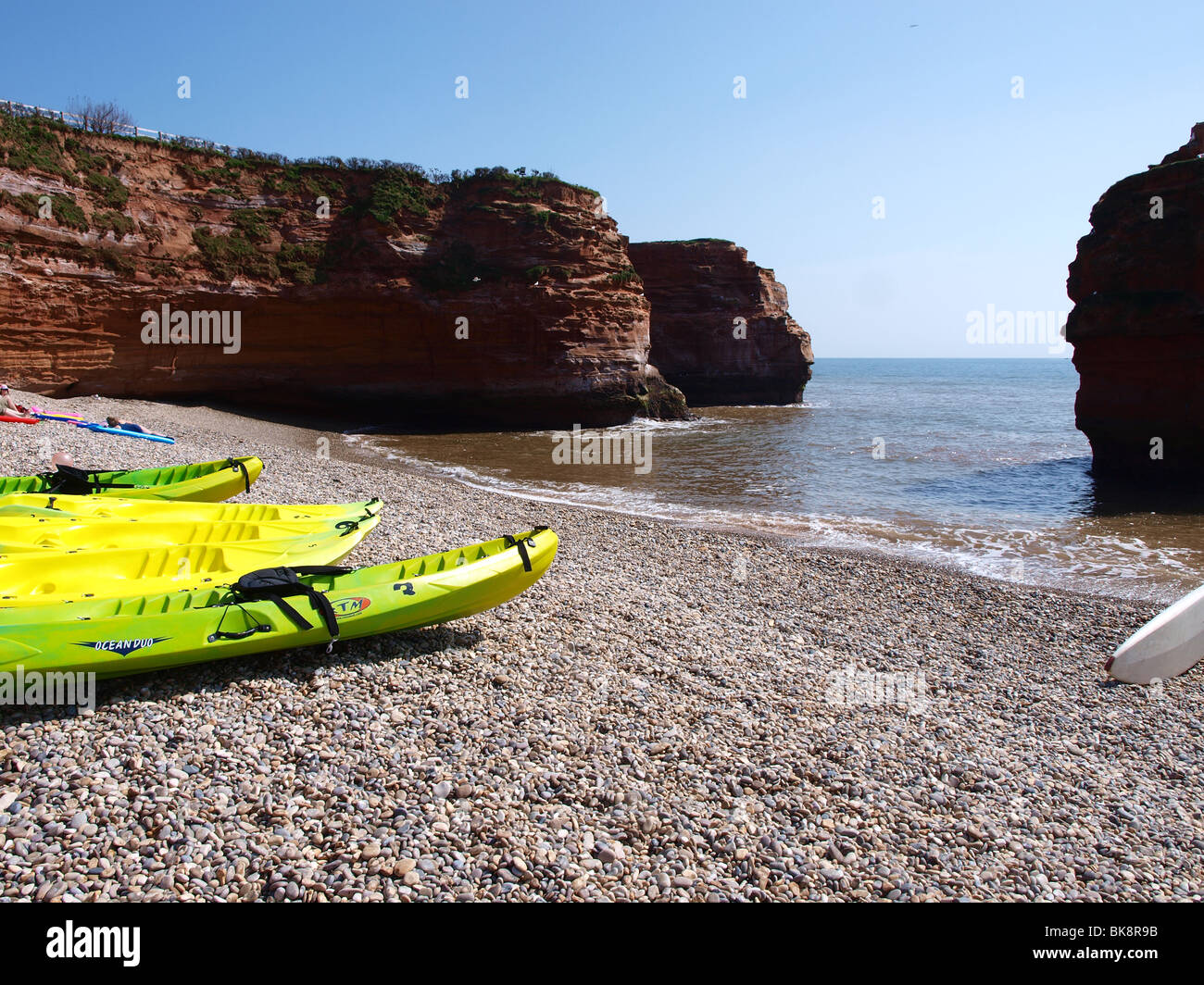 kayaks on the beach Stock Photo - Alamy