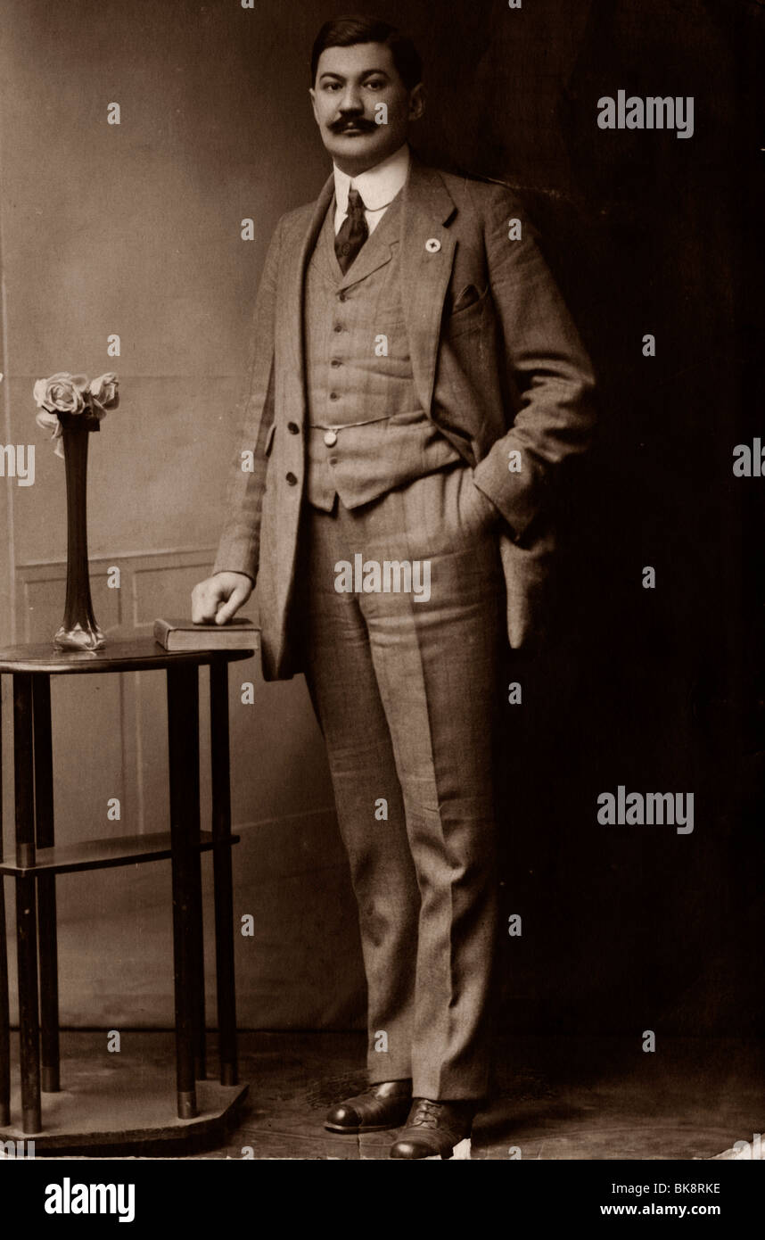 Portrait of a man, historical photograph, around 1910 Stock Photo