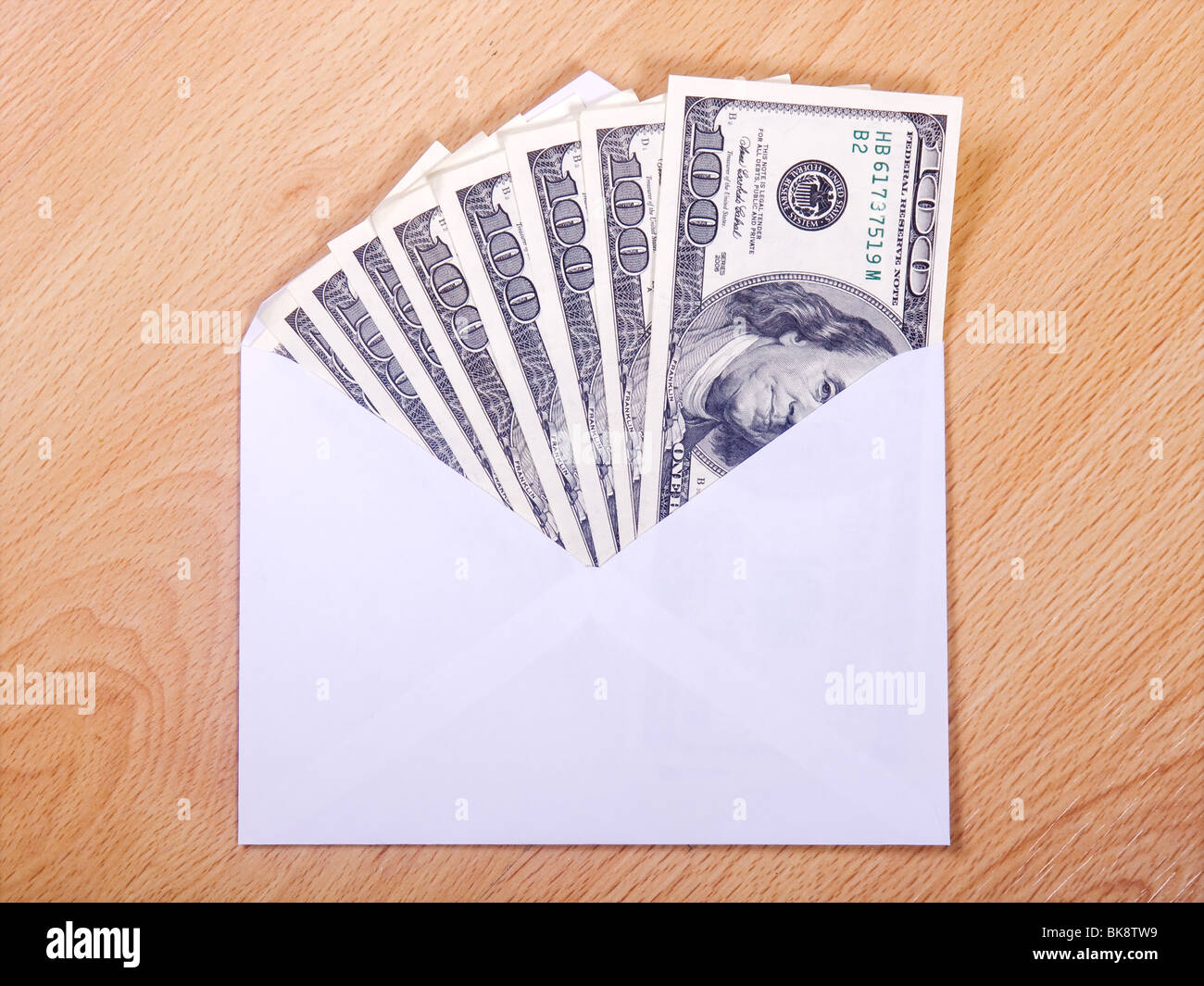 money in an envelope Stock Photo Alamy