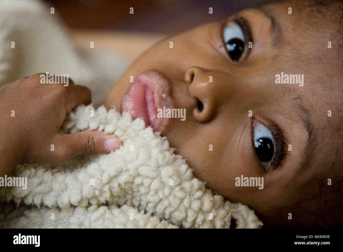 Child in orphanage - Tanzania, East Africa Stock Photo