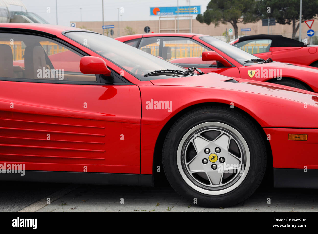 Three different model of Ferrari Stock Photo