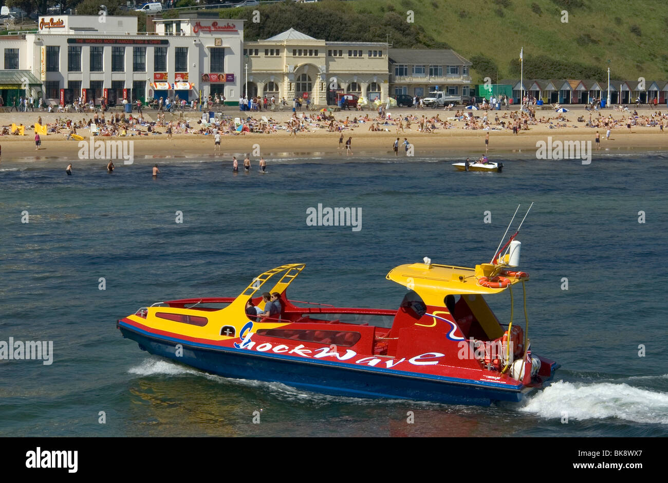 Bournemouth Tourist Speedboat Stock Photo Alamy