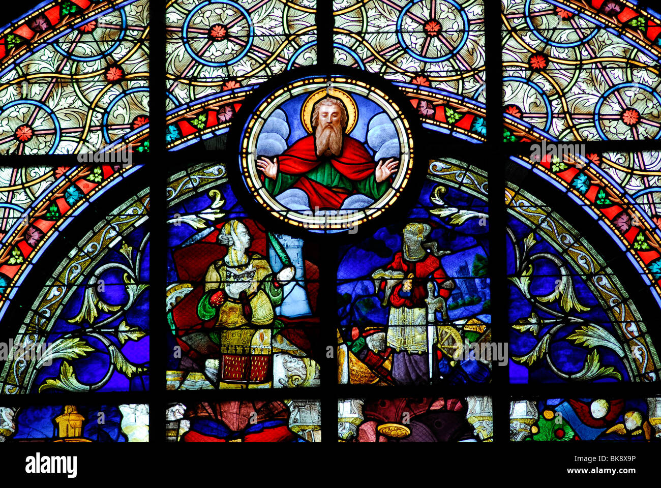 Moncontour-de-Bretagne (22) : Church Stock Photo