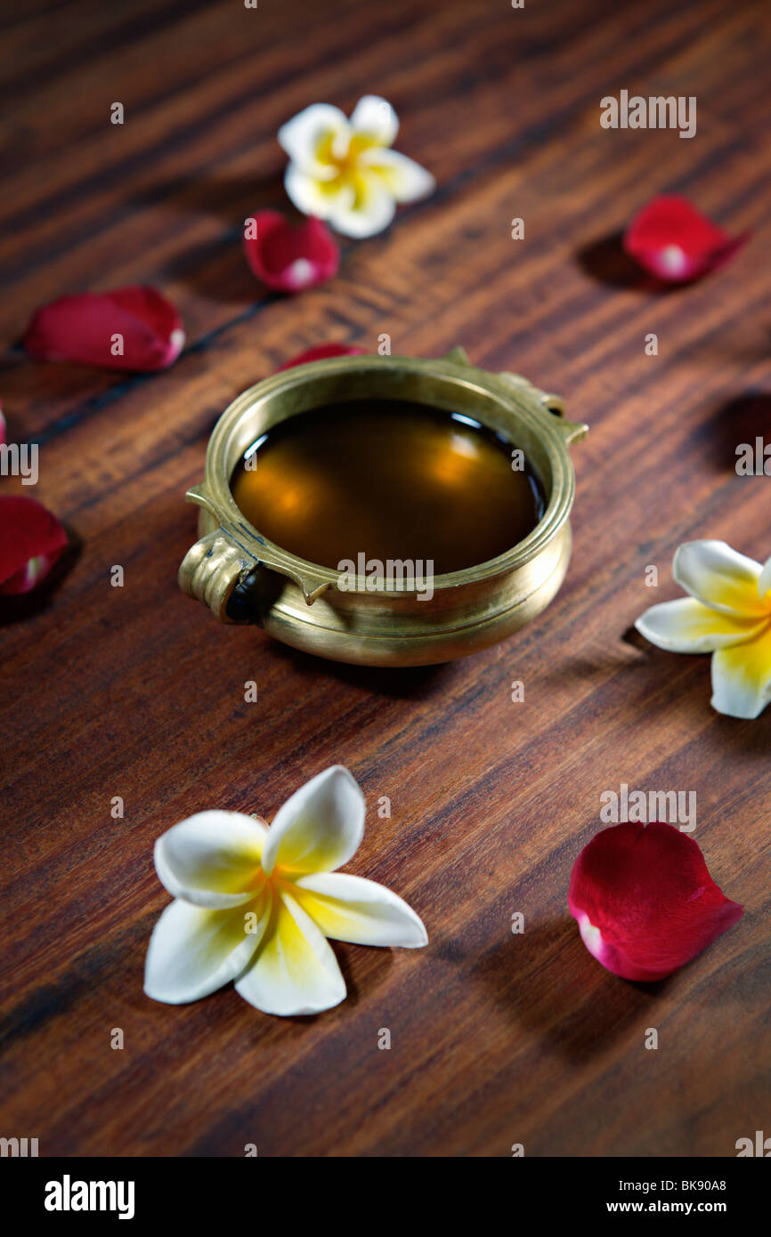 Jiva Spa is the high-quality spa chain of Taj Hotels. Treatments include ayurvedic treatments etc. Kerala, India. Stock Photo