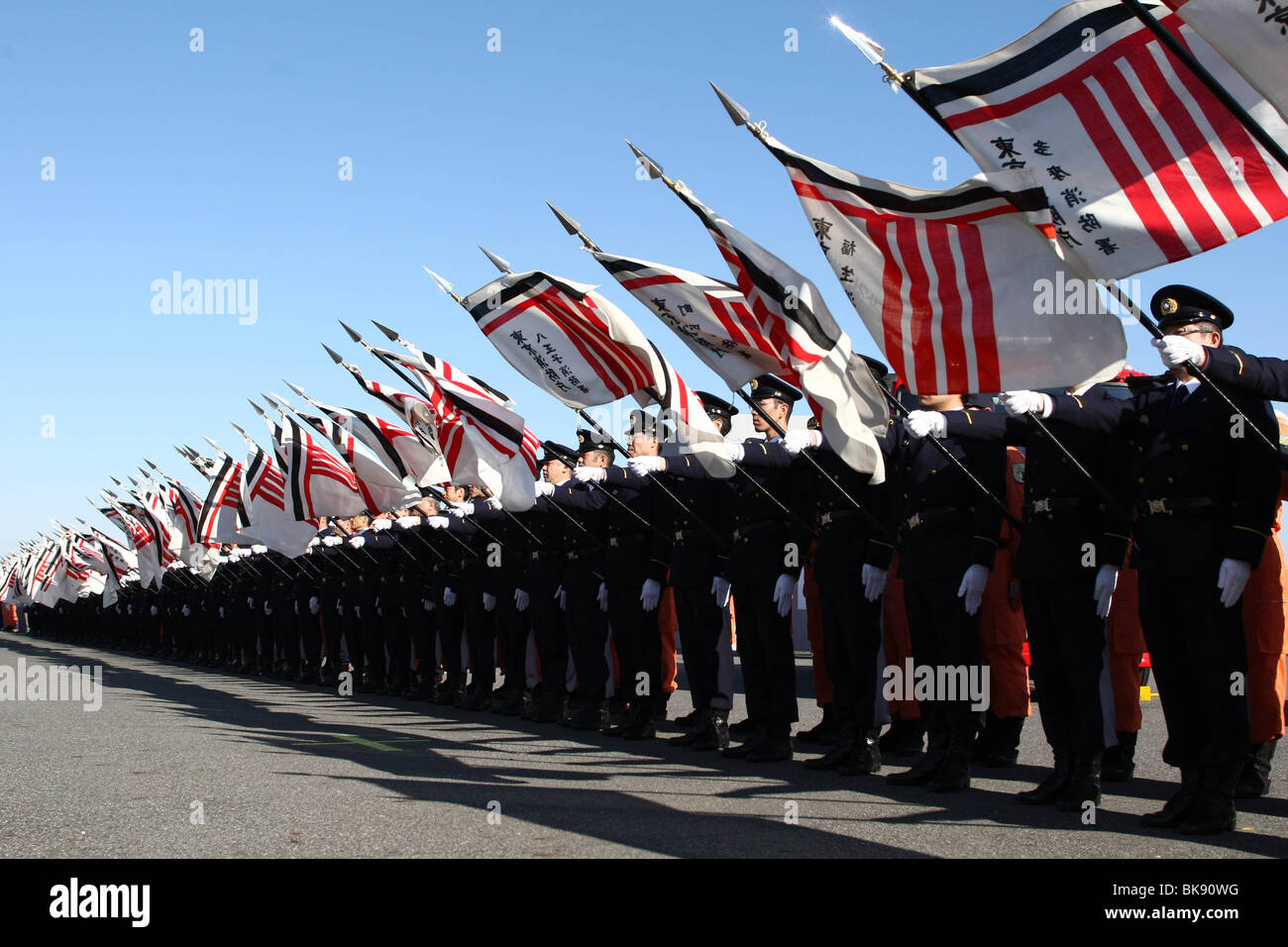 Japan : New Year's Parade of Firemen in Tokyo (2010/01/06) Stock Photo