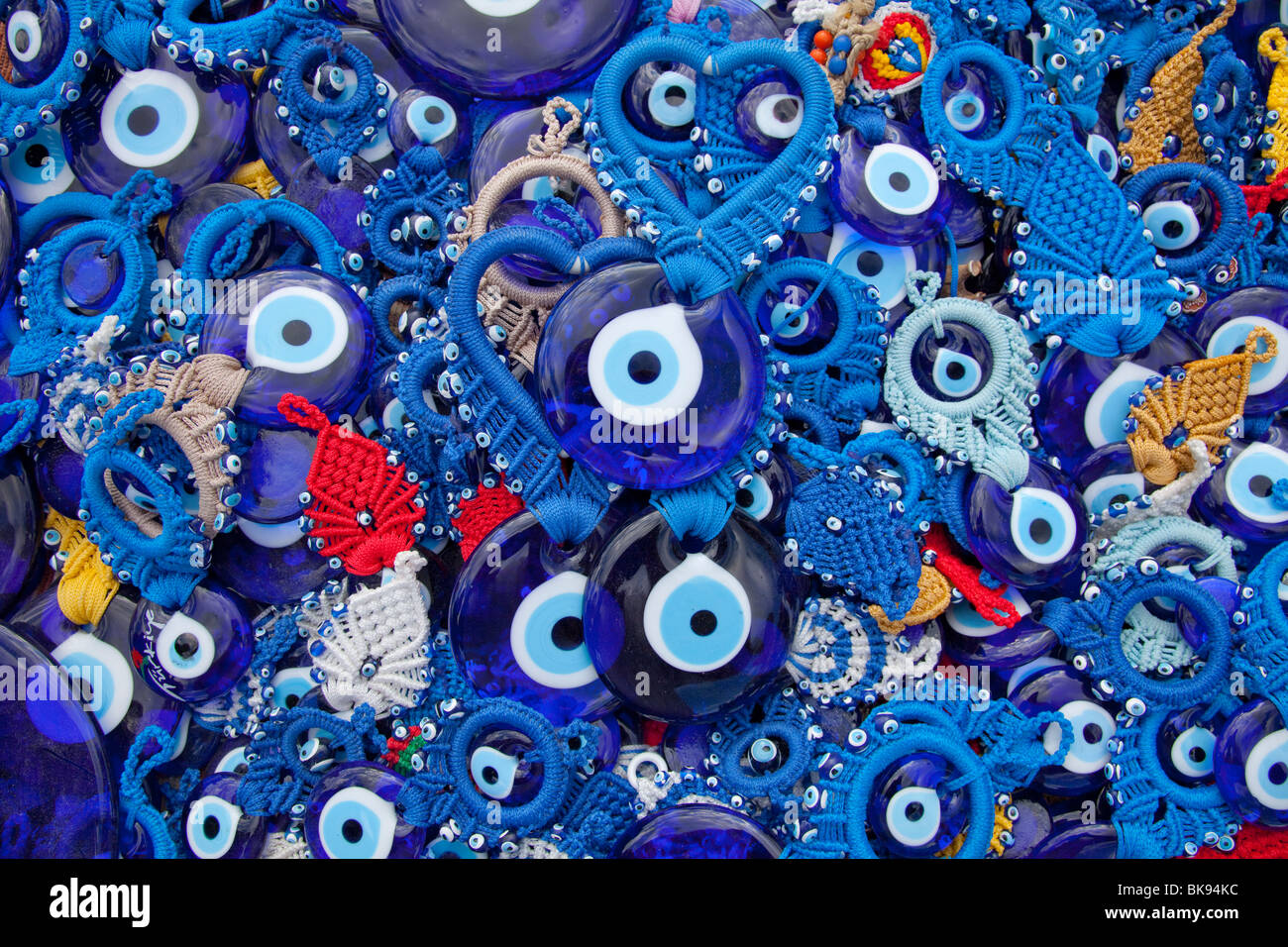 Evil eye souvenirs, Cappadocia, Turkey Stock Photo