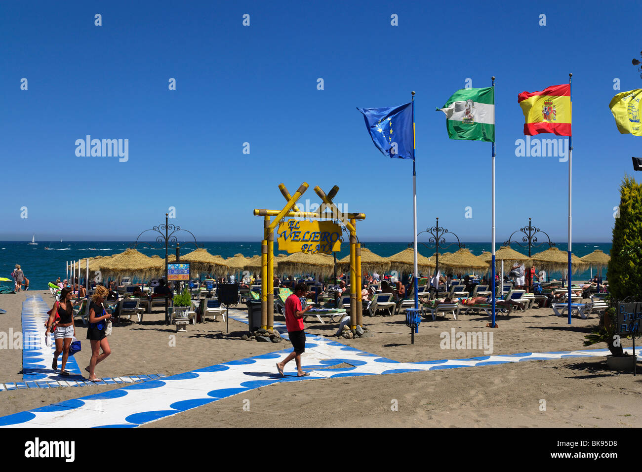Beach bar, Torremolinos, Andalusia, Spain Stock Photo