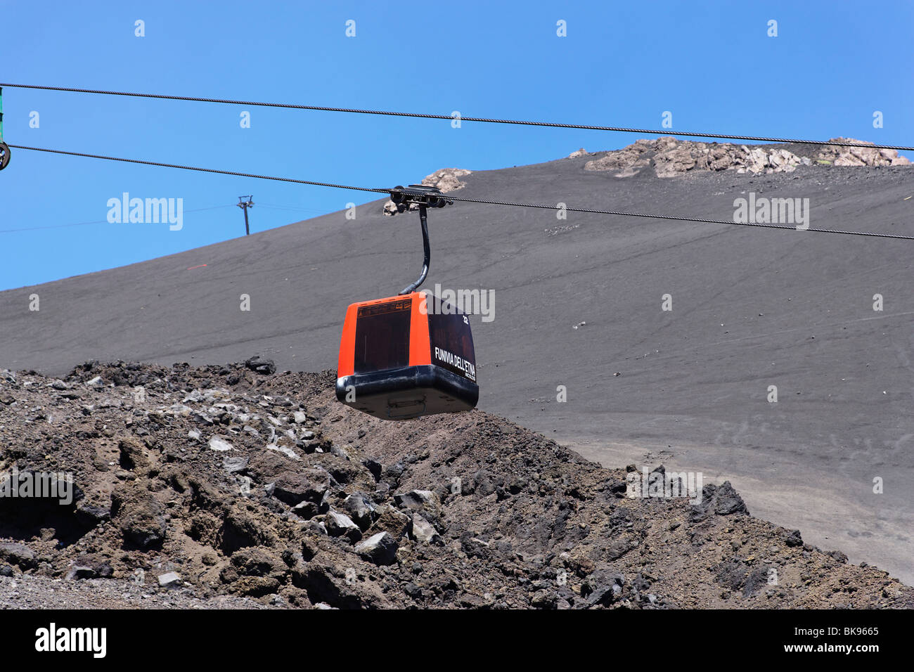 Cable car to Mount Etna, Sicily, Italy Stock Photo Alamy