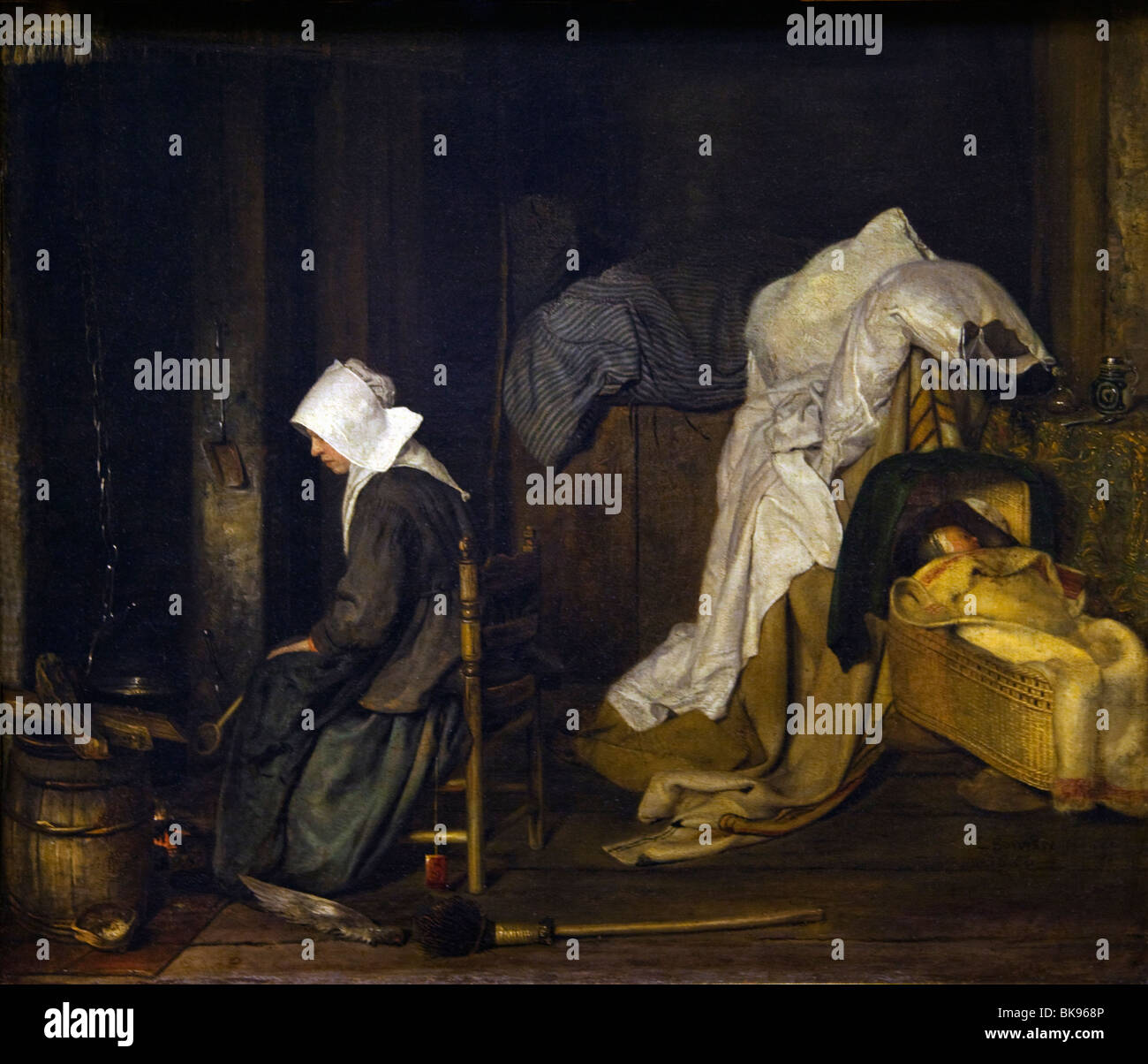 Interior with Woman Cooking by Esaias Boursse, Wallace Collection