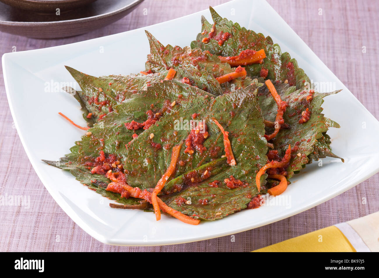 Sesame leaf kimchi hires stock photography and images Alamy