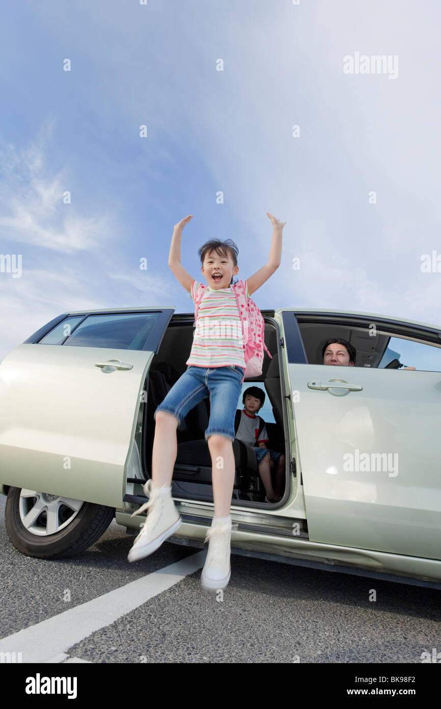 Jumping out of car hires stock photography and images Alamy