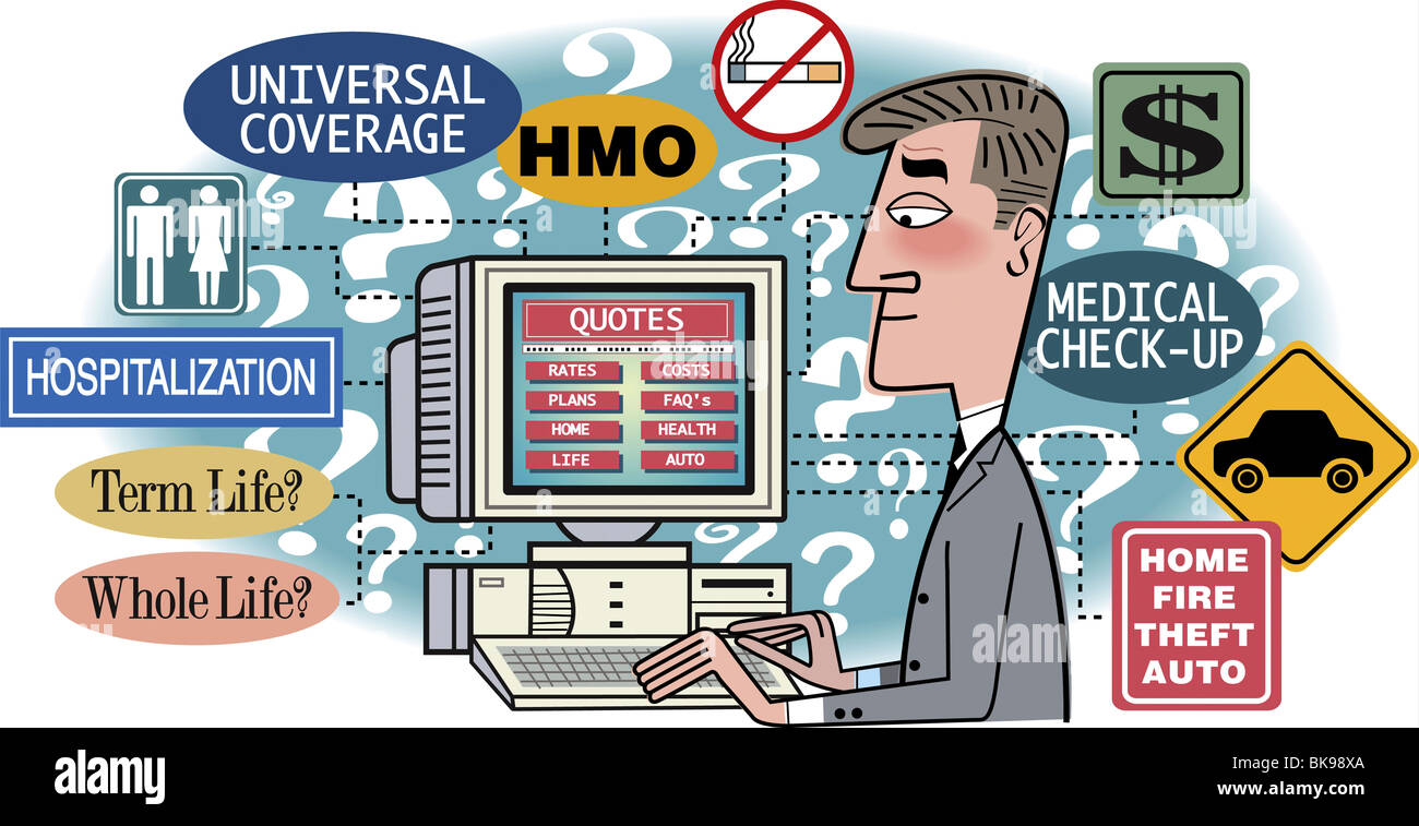 Insurance Computer Computer clip art hi-res stock photography and images - Alamy