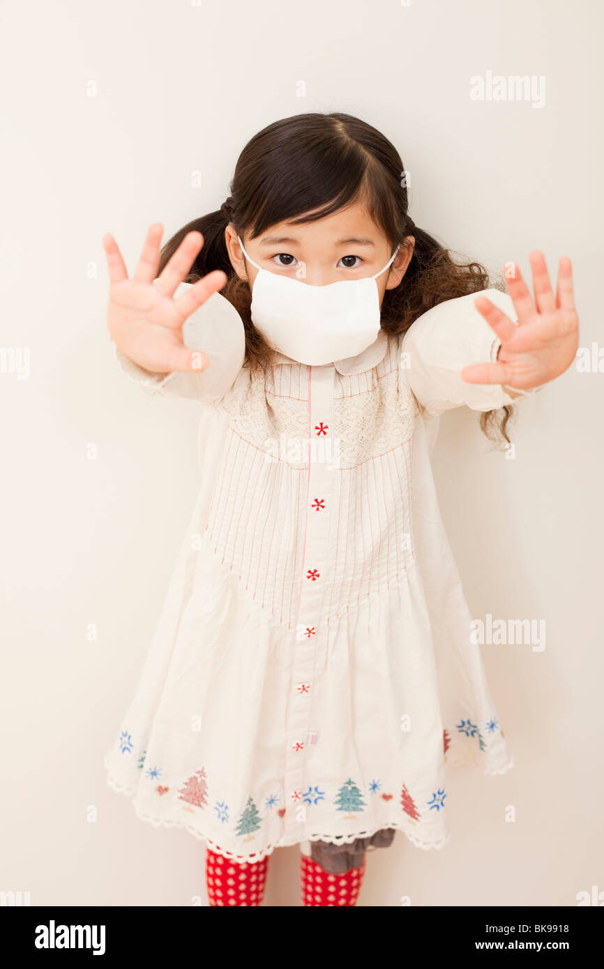 Girl Wearing Mask Stock Photo Alamy