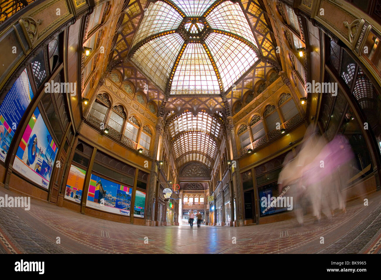 Historic shopping mall, Parisi udvar, Budapest, Hungary, Eastern Europe Stock Photo
