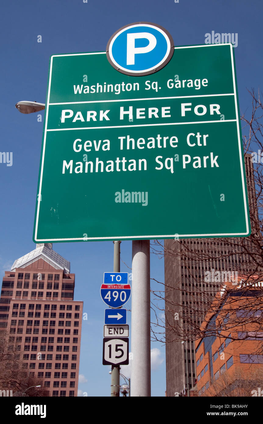 Sign in Rochester NY USA Stock Photo Alamy