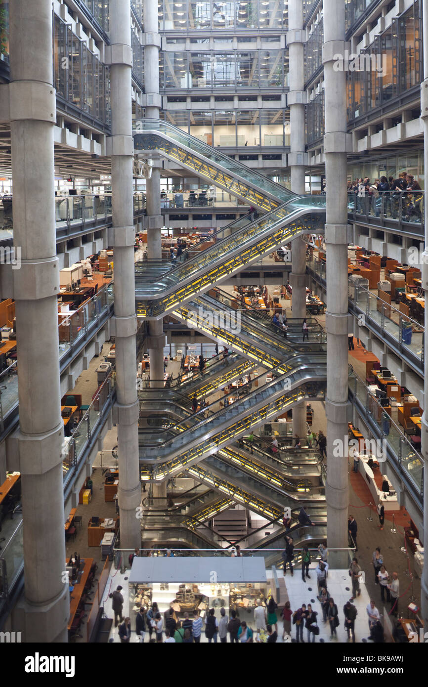 Interiors of a building, Lloyds of London, City Of London, London ...
