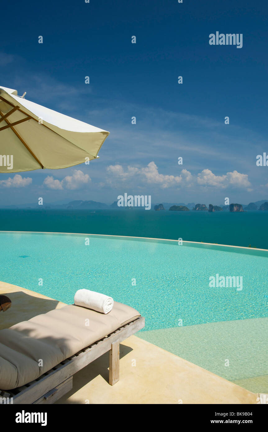 Private pool of a suite in a luxury hotel, Evason Six Senses Hideaway at Yao Noi island near the island of Phuket, Phang Nga Ba Stock Photo