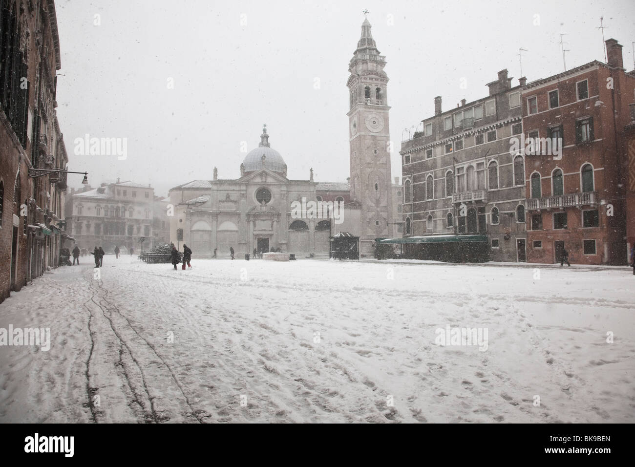 Snow in Venice, Italy Stock Photo Alamy