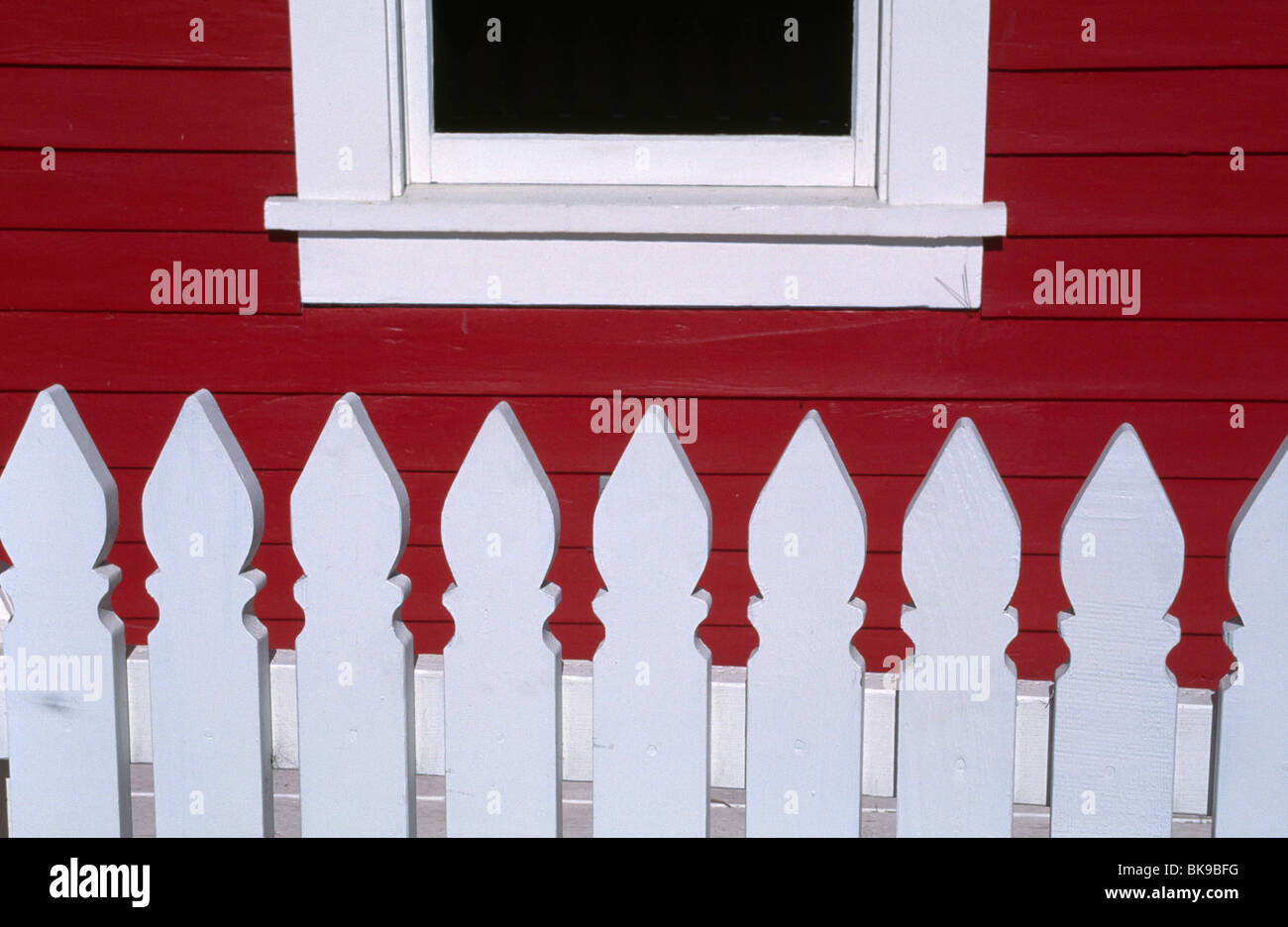 Picket fence, USA, California, Eureka Stock Photo Alamy