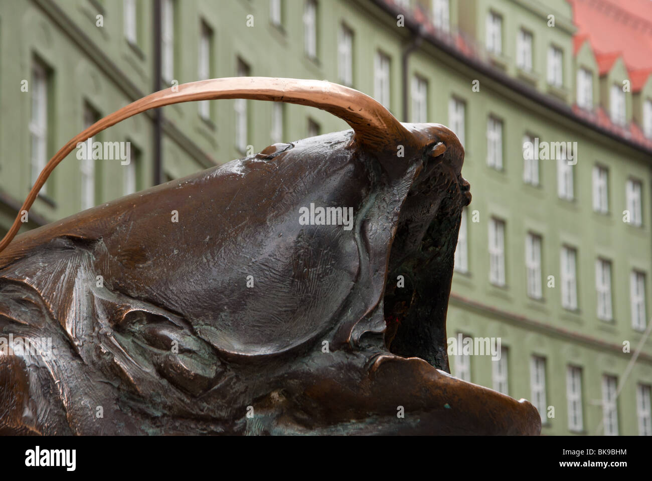Catfish sculpture at the German Hunting and Fishing museum in Munich. Germany. Stock Photo