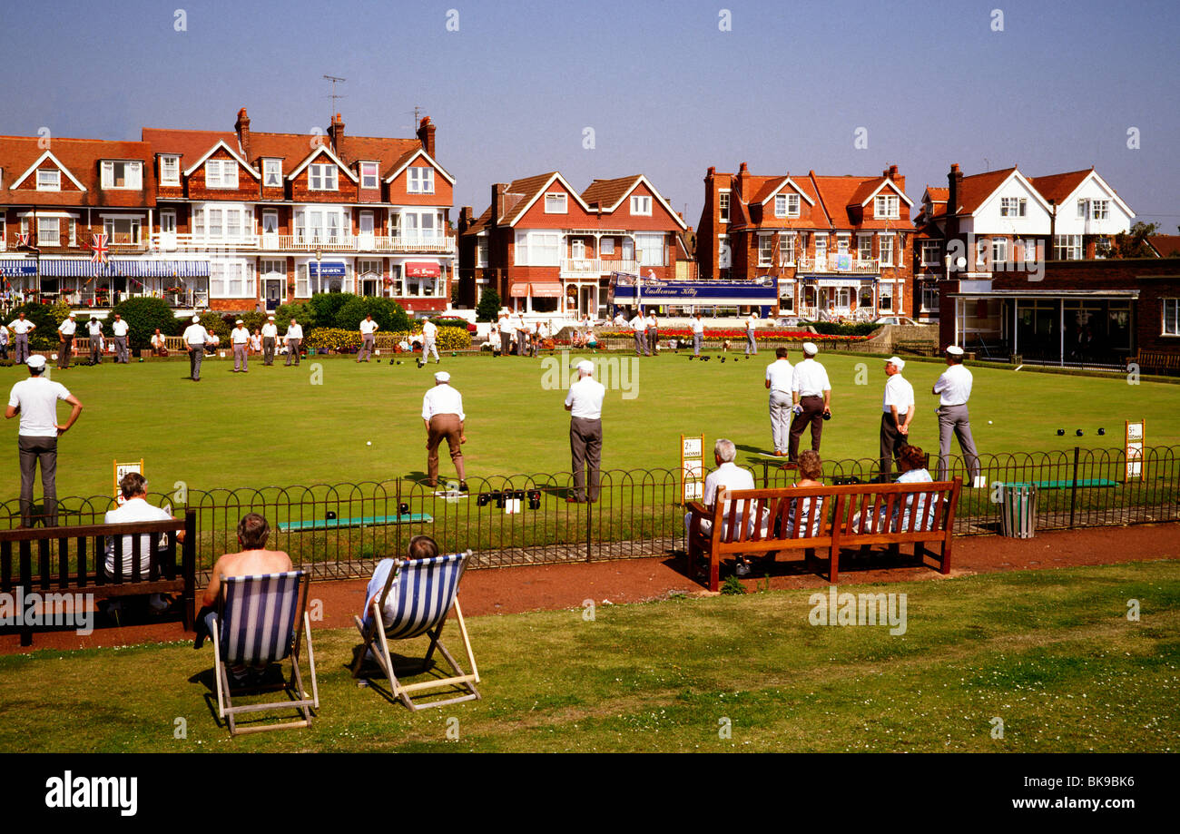 Eastbourne Bowls Club, Day Stock Photo