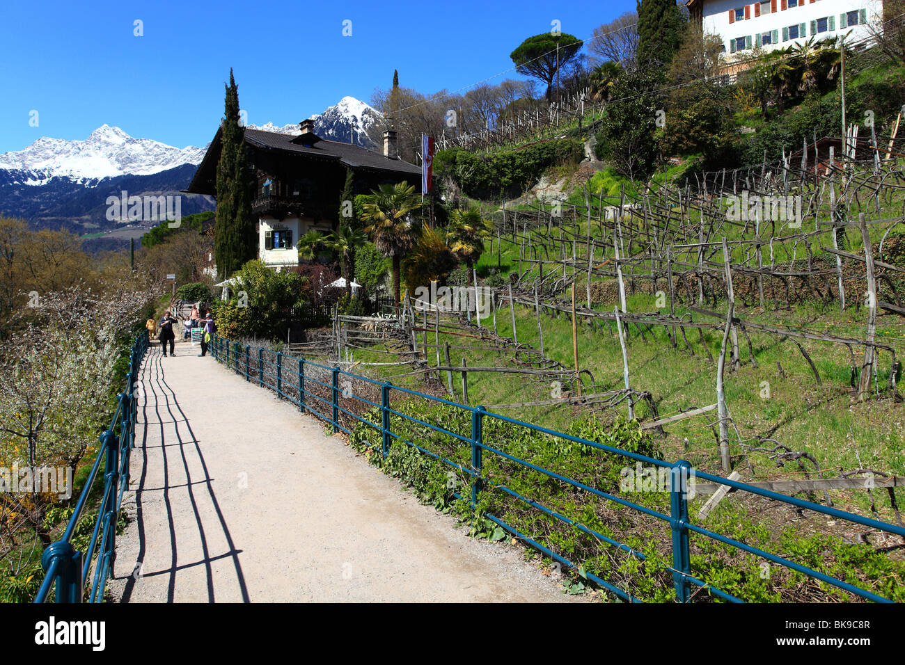 merano town, italian alps Stock Photo
