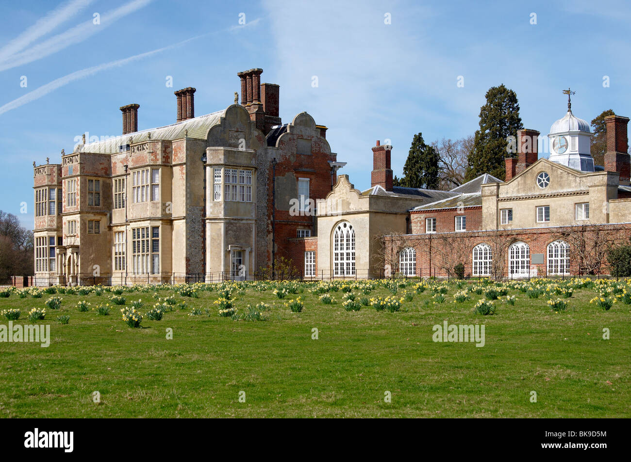 Spring scene at Felbrigg Hall, near Cromer in Norfolk.  NB Images taken from public footpath (Weavers Way). Stock Photo