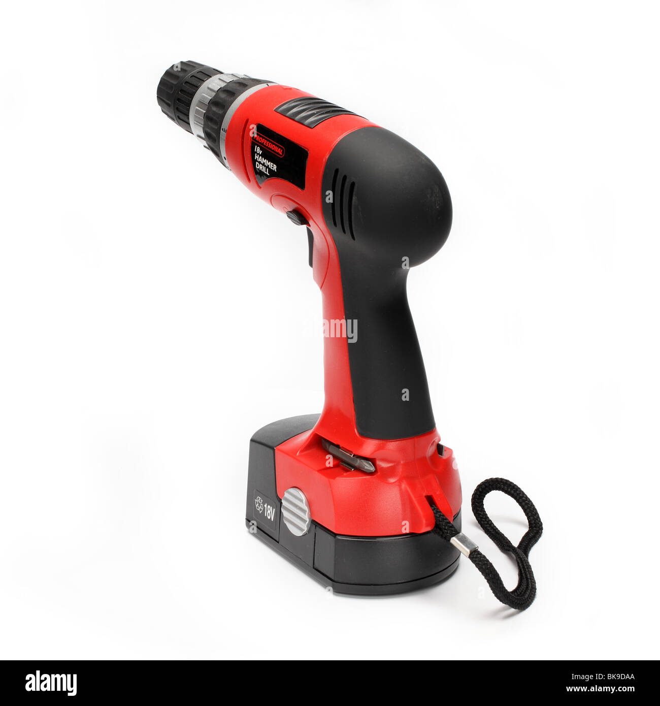 red drill electric power tool utility screw driver Stock Photo