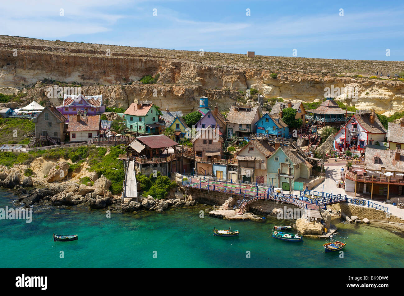 Popeye village in Malta, Europe Stock Photo