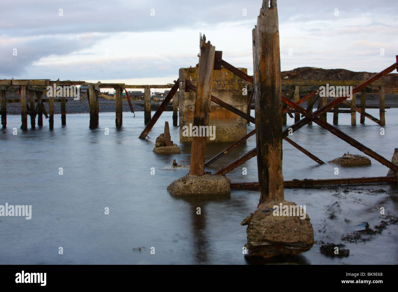 Harbor, Village of Easdale on the Isle of Seil, West Coast of Scotland Stock Photo