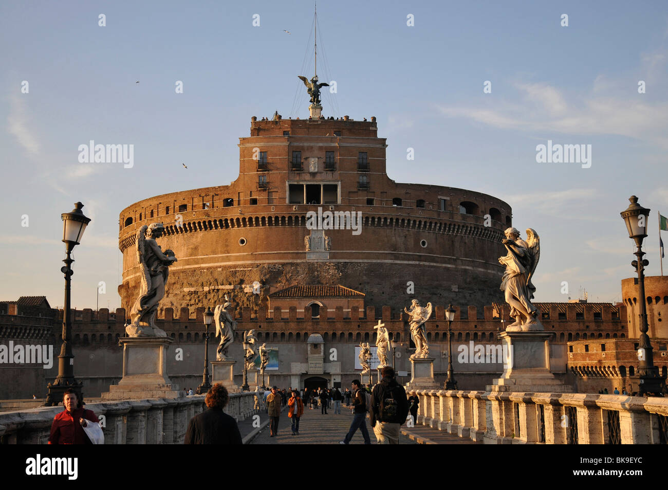 Angel's Bridge and Engelenburcht, Castel Sant'Angelo, historic city ...