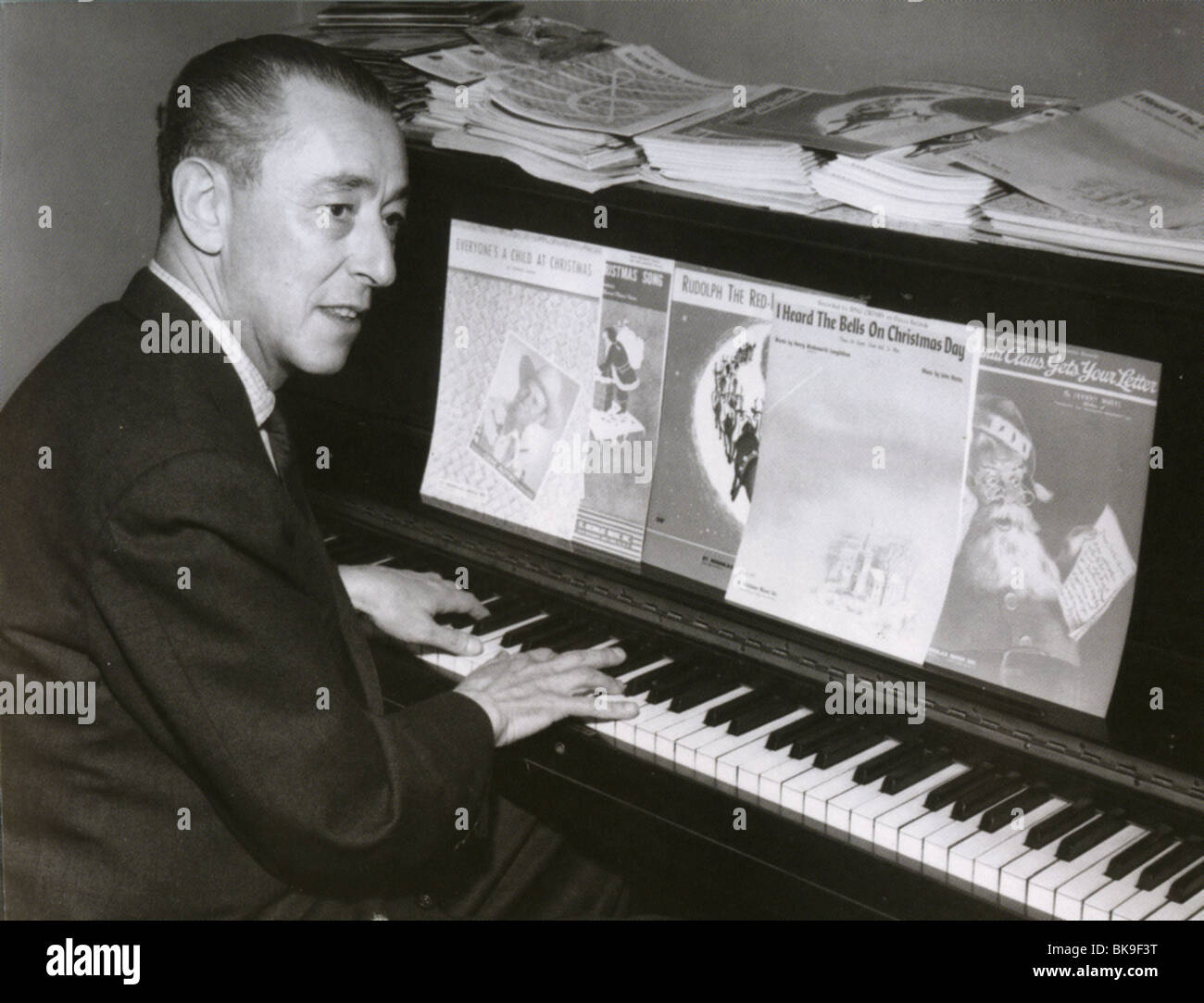 JOHNNY MARKS - US songwriter (1909-85) who specialised in Christmas songs among them Rudolph the Red-Nosed Reindeer Stock Photo