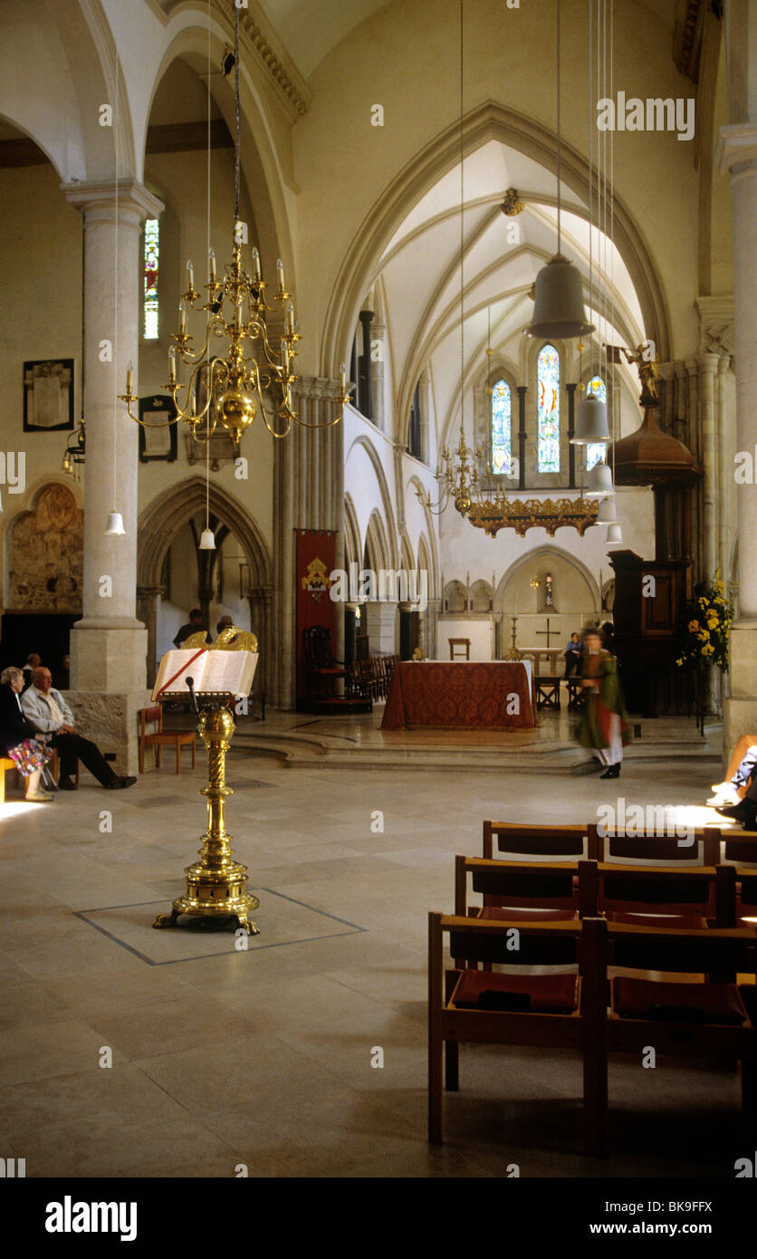 UK, England, Hampshire, Portsmouth Cathedral interior Stock Photo