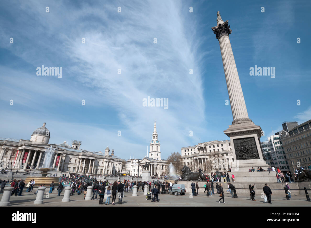 Trafalgar Square Scene Stock Photo - Alamy