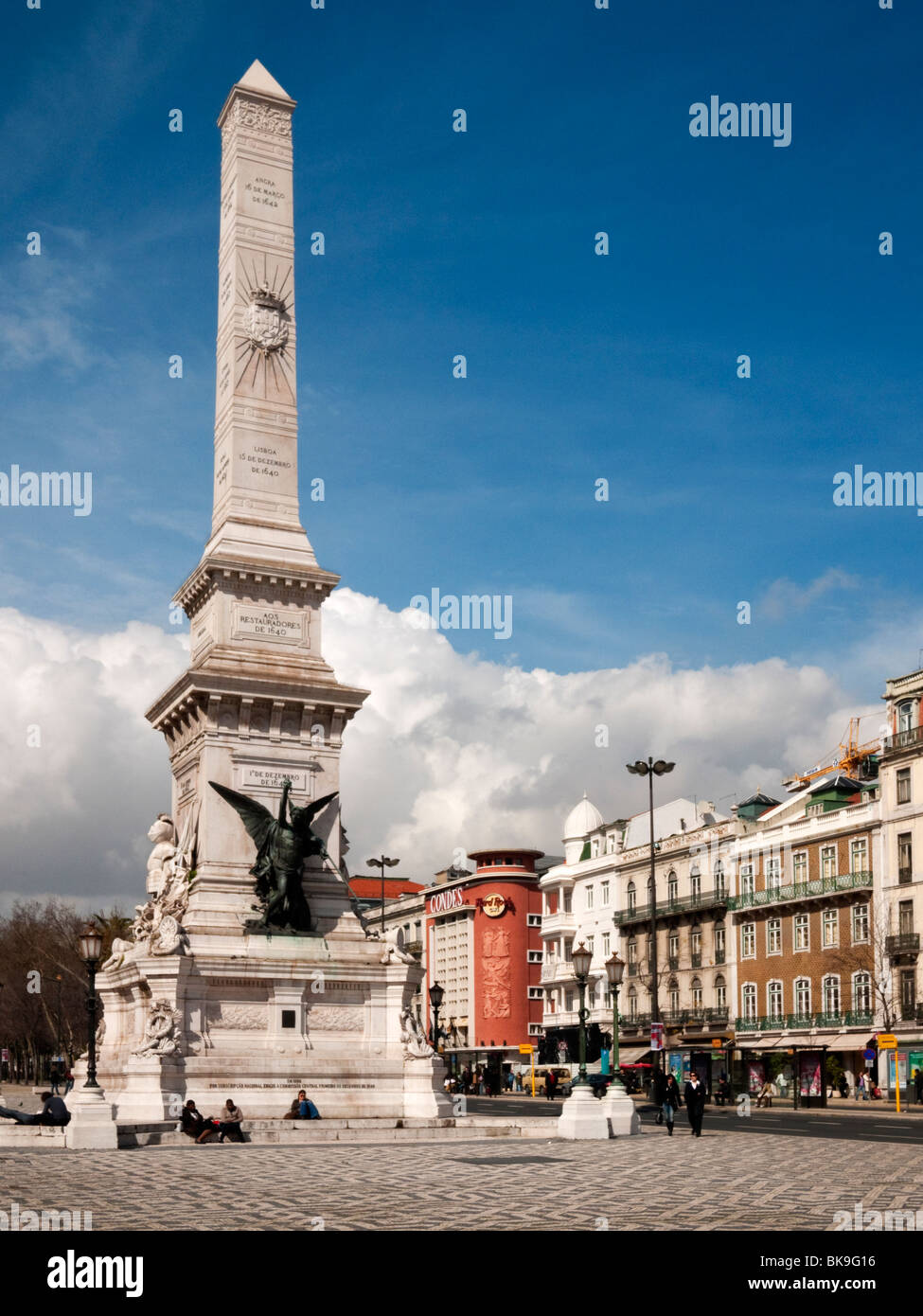 Obelisk dedicated to the 1640 Portuguese Restoration War, in Praça dos ...