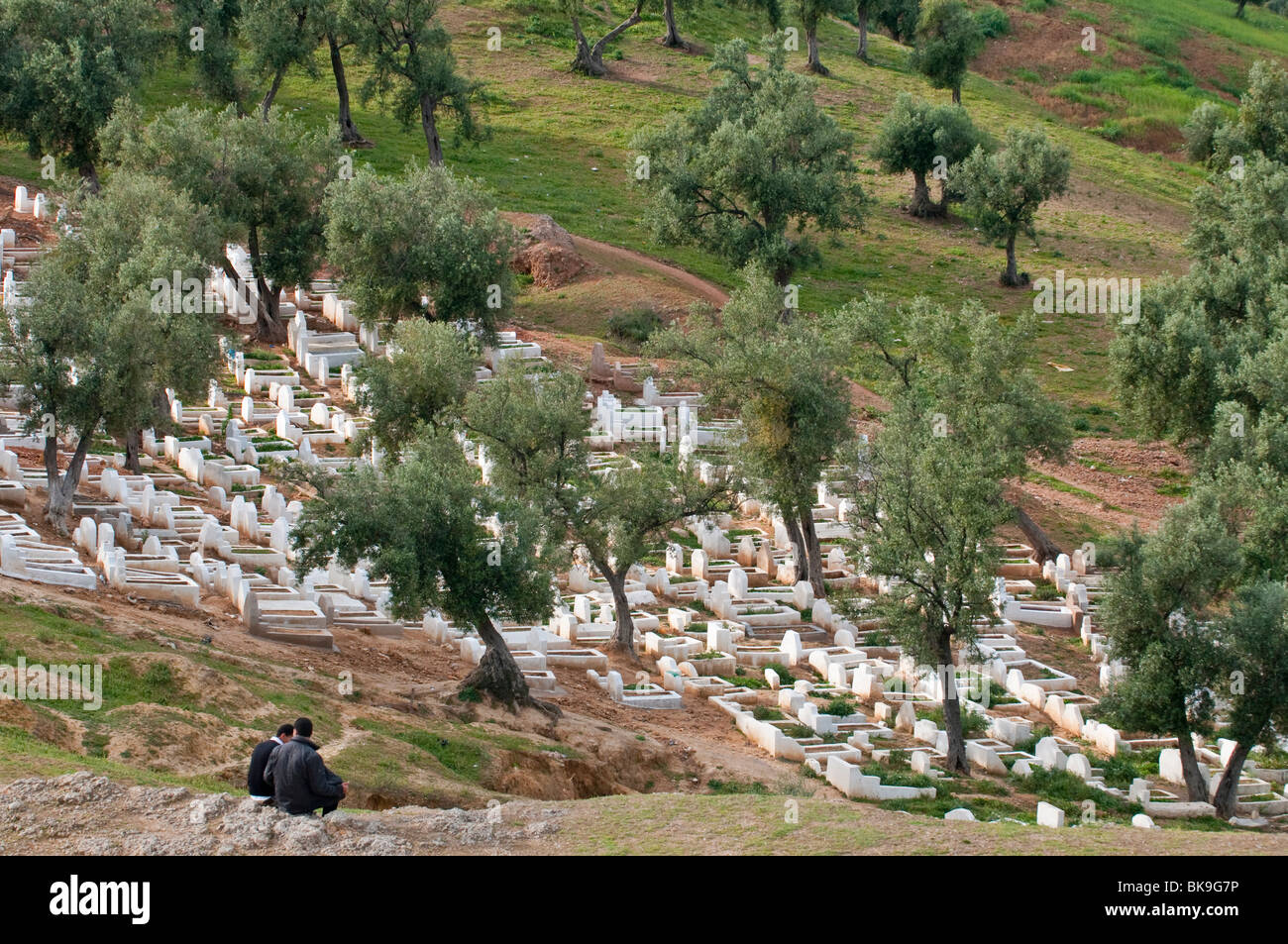Cemetery in Fes, Morocco Stock Photo