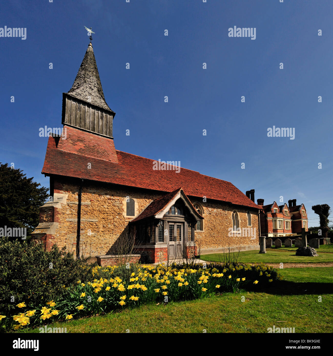 MALDON, ESSEX, UK APRIL 10, 2010 Exterior view of St Margaret's