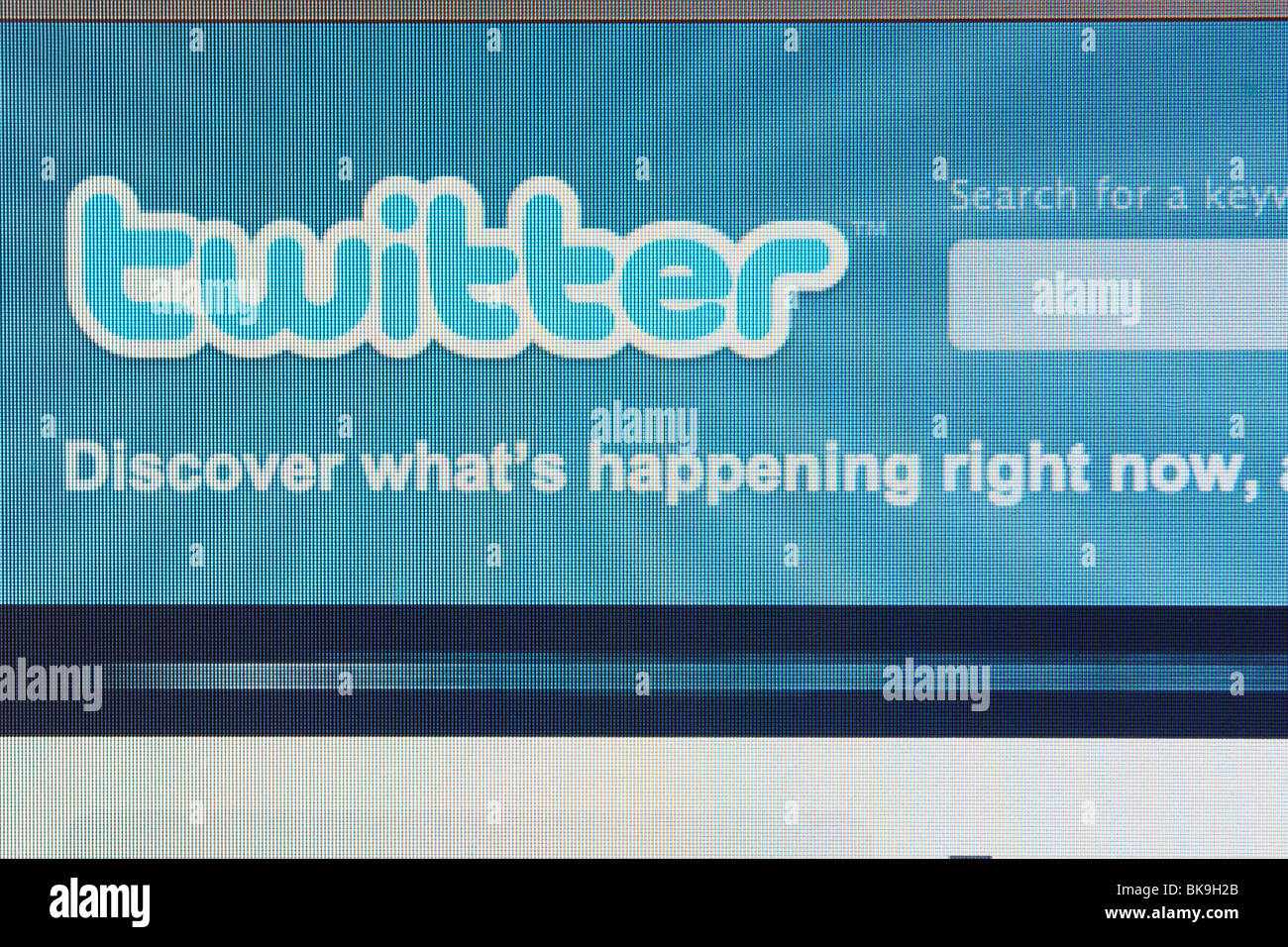 Twitter networking site on the internet. Stock Photo
