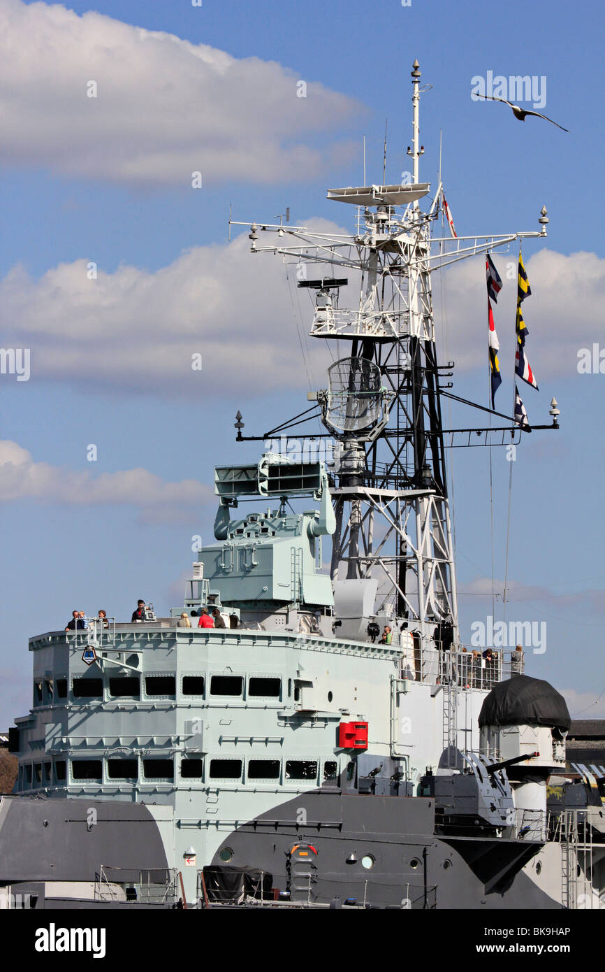 city of london hms belfast deck england uk gb Stock Photo - Alamy