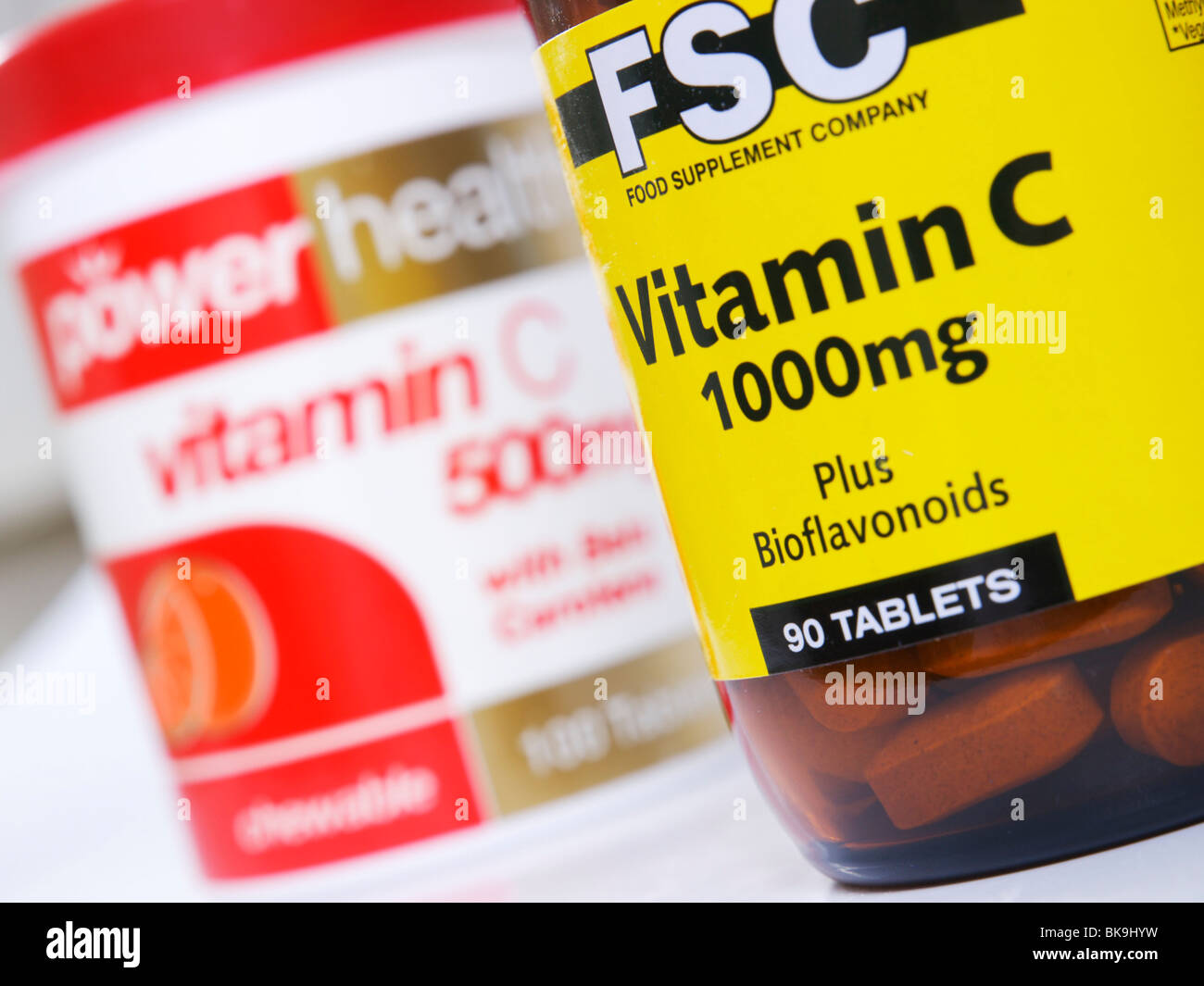 selection of vitamins for a healthy lifestyle Stock Photo