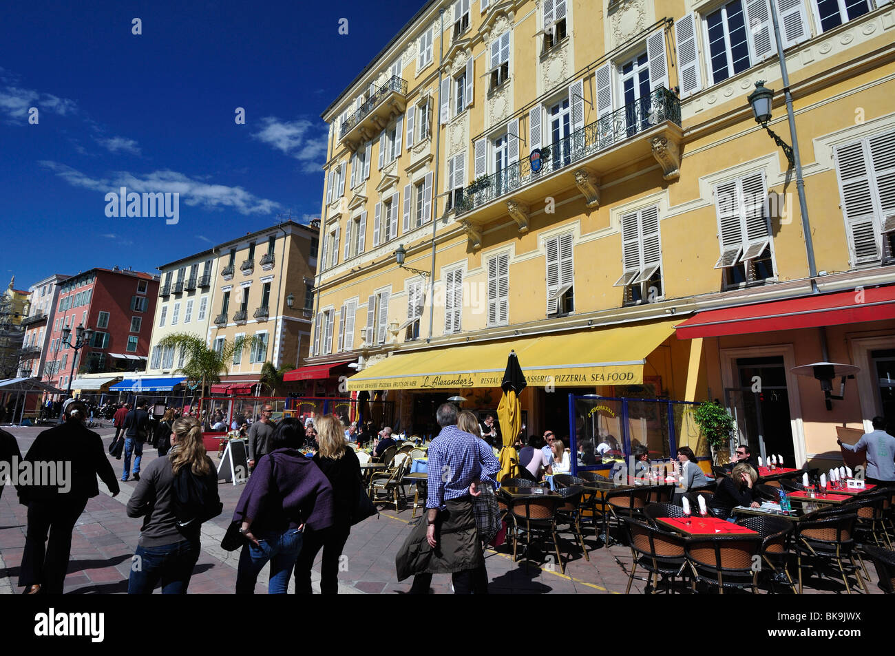 Restaurants, cafes and bars in Nice, France Stock Photo: 29101238 - Alamy