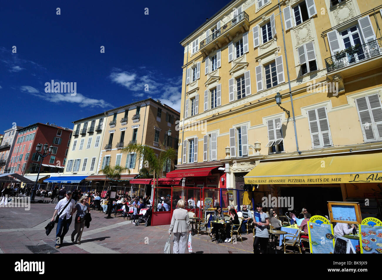 Restaurants, cafes and bars in Nice, France Stock Photo Alamy