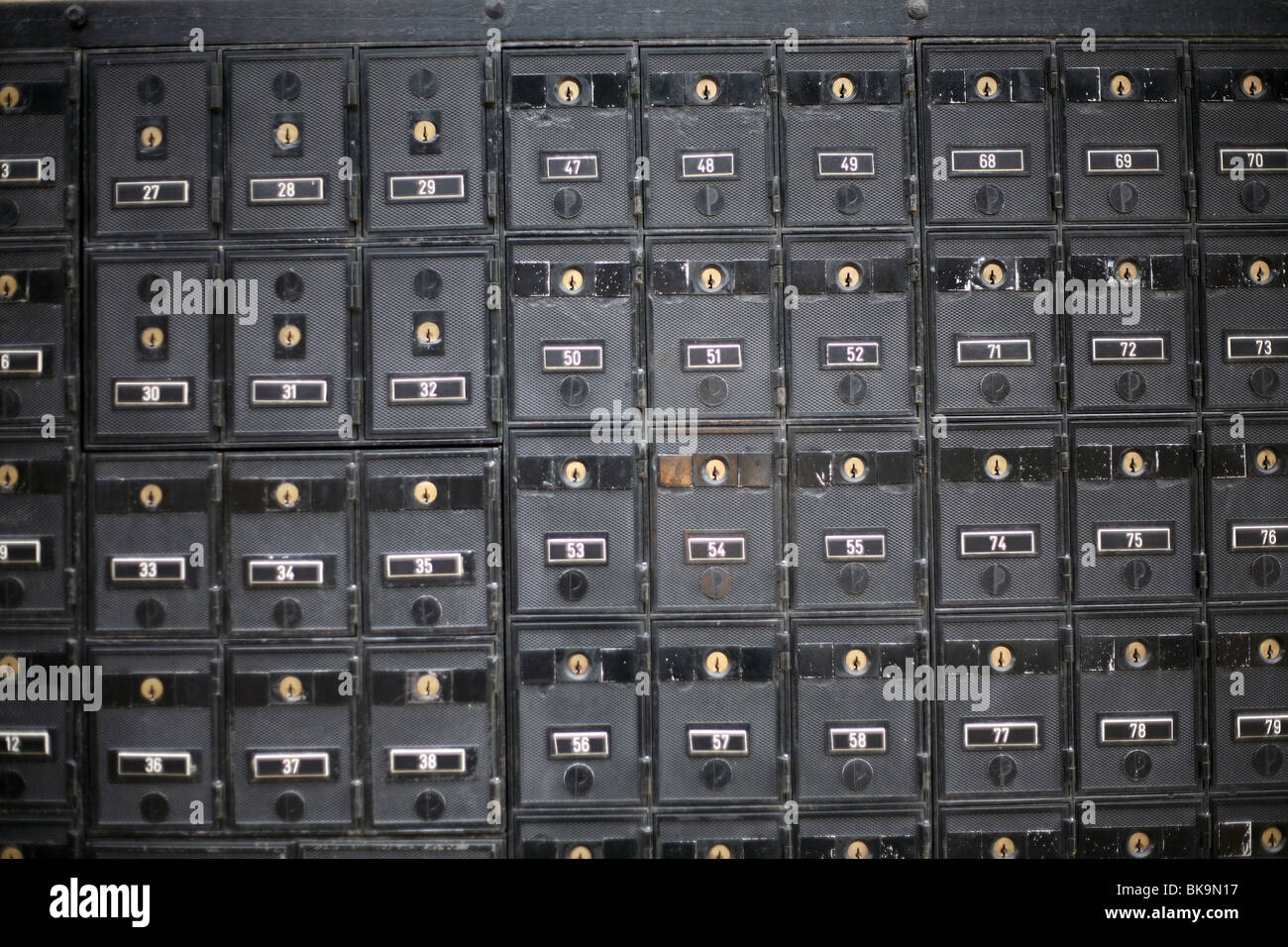 Post office Boxes Stock Photo Alamy