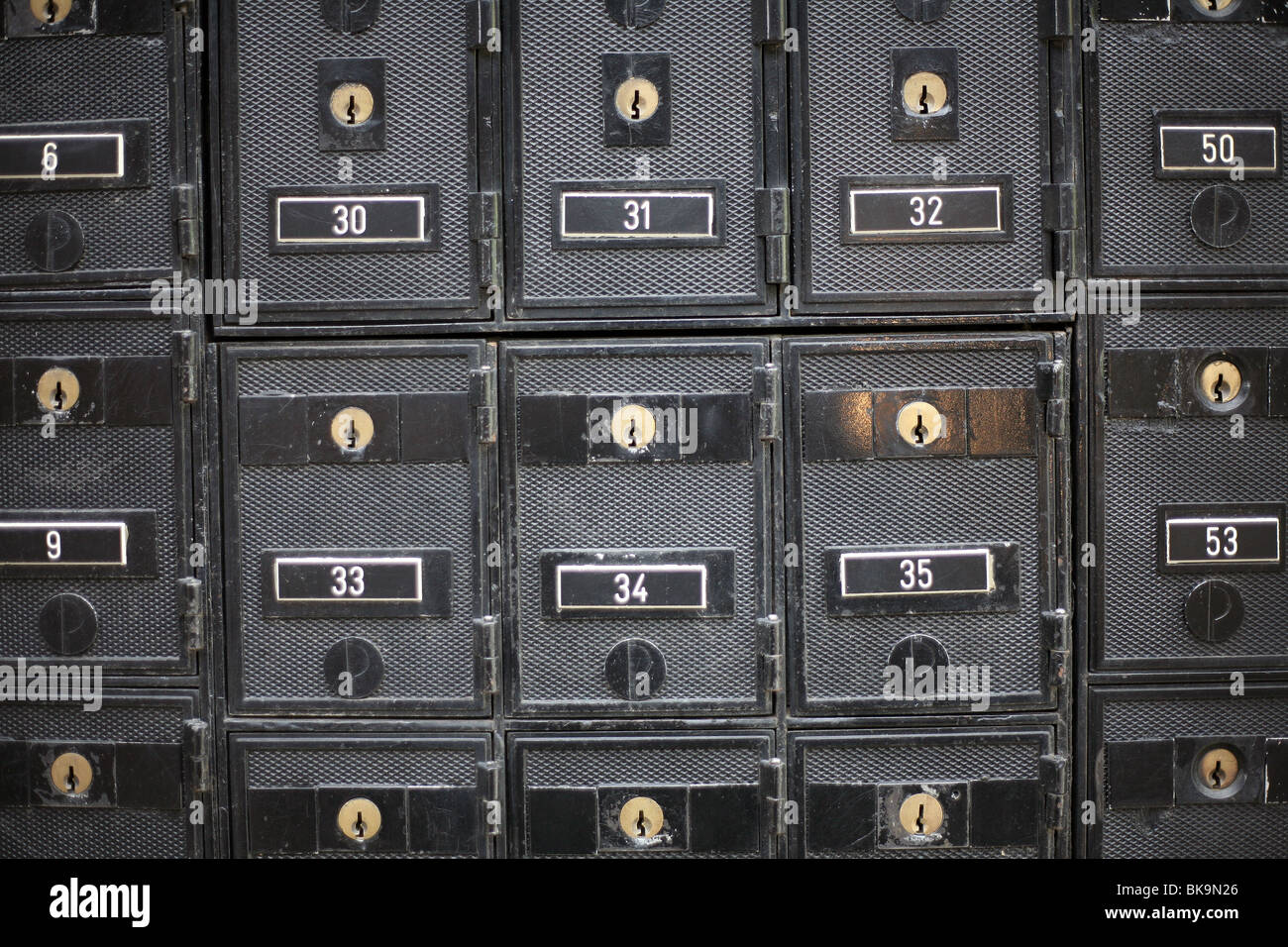 Post office Boxes Stock Photo Alamy