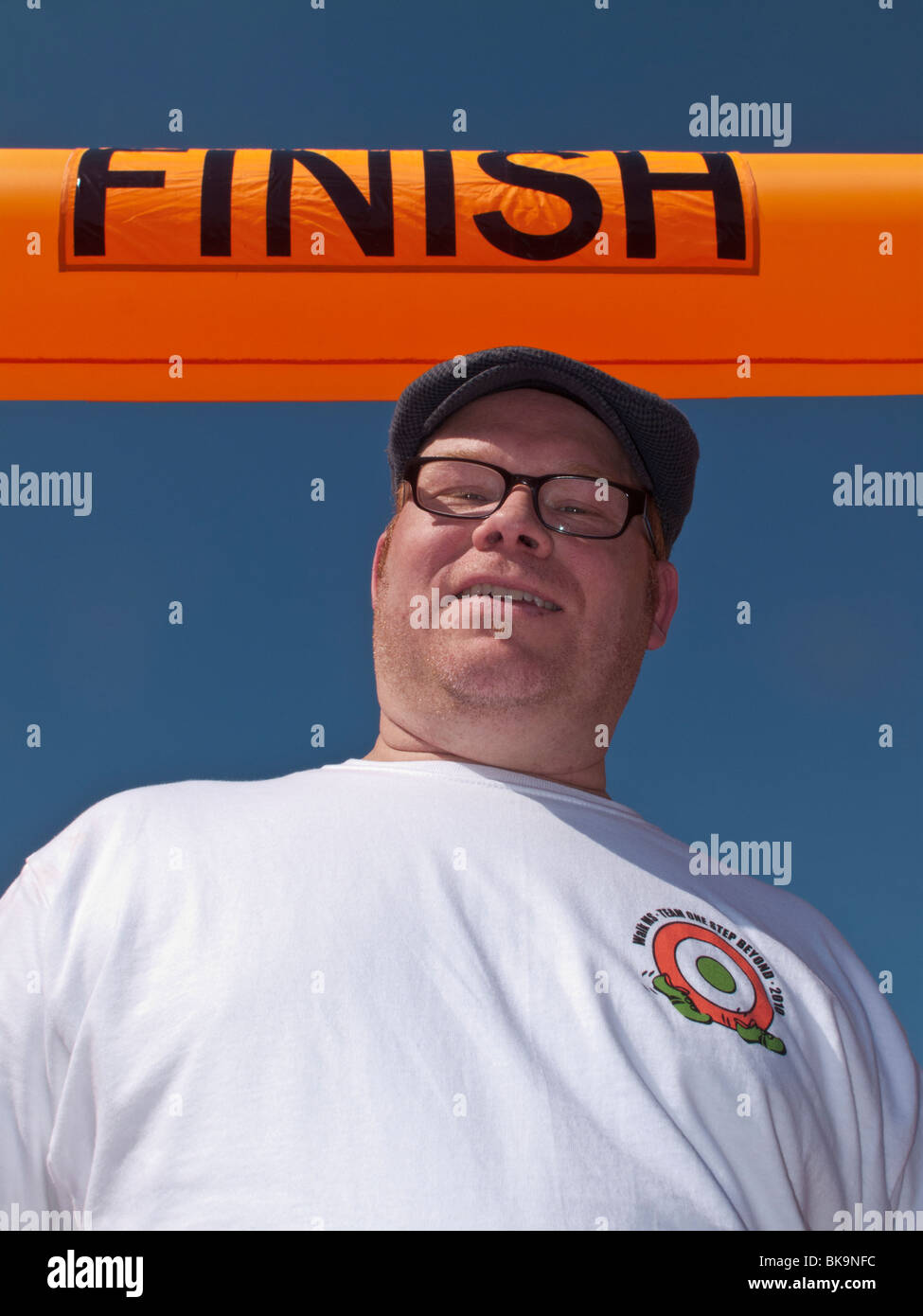 Fundraising participant at Finish Line for MS Walk, Husky Stadium