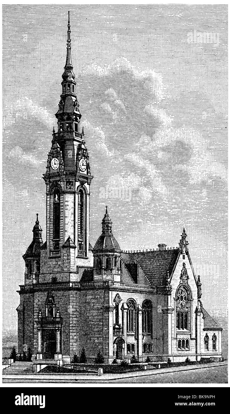 Vintage image old church Black and White Stock Photos & Images - Alamy