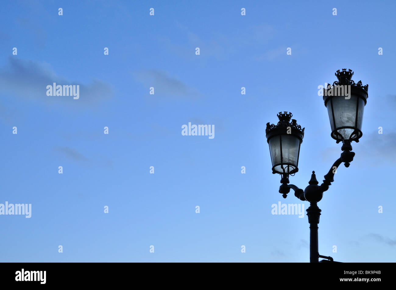 Low angle view of street lights, Paris, France Stock Photo